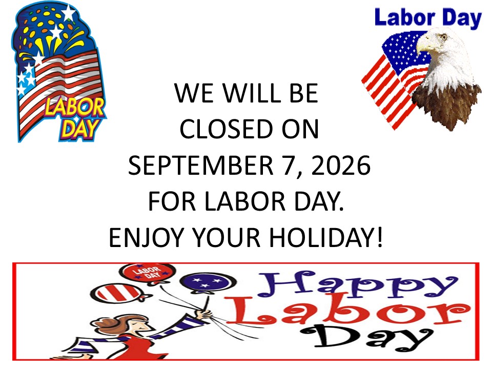 Labor Day Office Closed - September 7, 2026